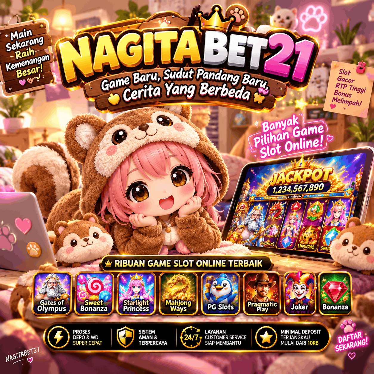 Thumbnail 1 of 3, Poster, NAGITABET21 || Game Baru, Sudut Pandang Baru, Cerita Yang Berbeda designed and sold by NAGITABET21.